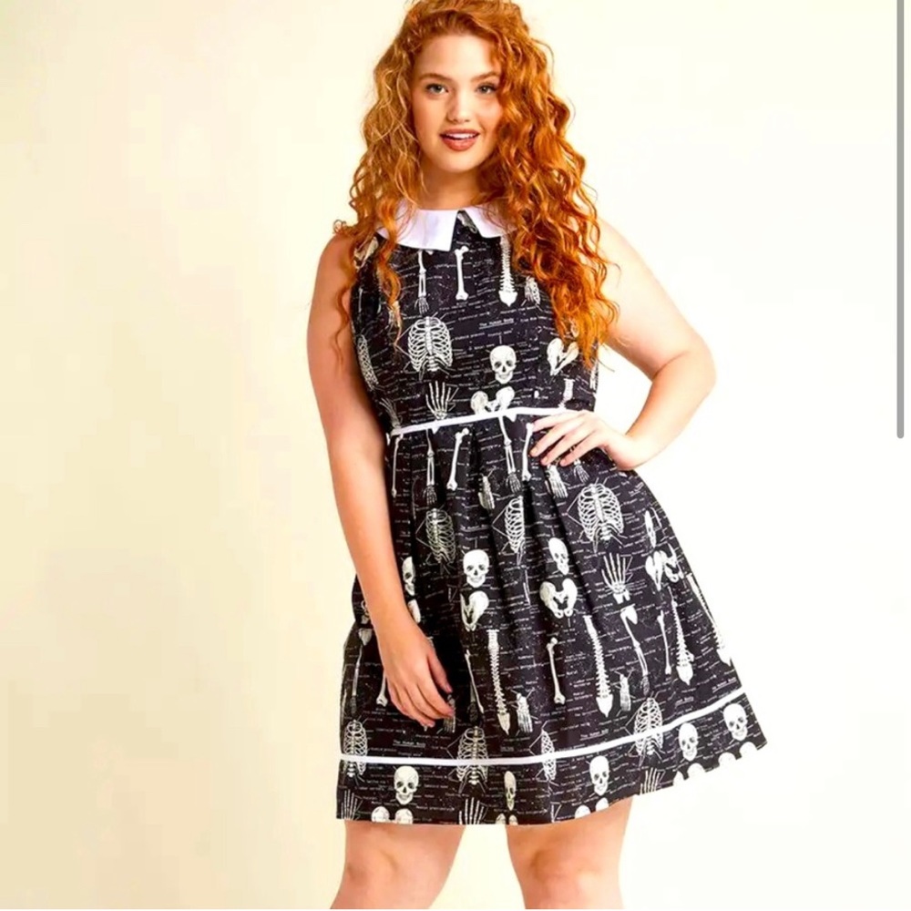 Folter Anatomically Correct glow in the dark collared dress sz 2X EUC